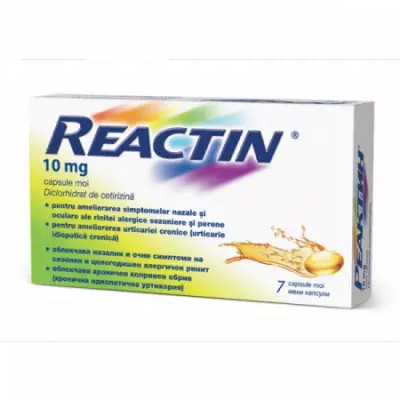 Reactin 10 mg, Mcneil Healthcare | 7 capsule