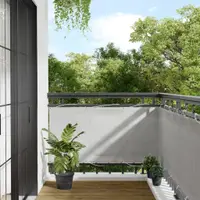 vidaXL Paravan de balcon gri deschis 75x400 cm 100% poliester oxford