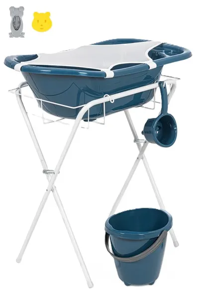 Set pentru baie bebe din 7 piese BabyJem - Indigo Blue