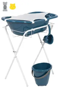 Set pentru baie bebe din 7 piese BabyJem - Indigo Blue