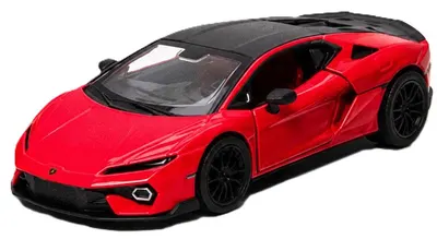 Mașinuță metalică Kinsmart - Lamborghini Temerario, 1:38, roșie