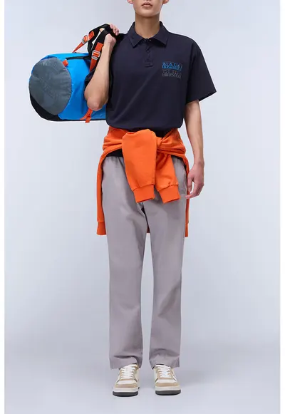 Tricou polo relaxed fit Cortona - Bleumarin