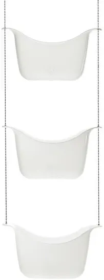 Organizator triplu pentru baie Umbra - Bask, alb