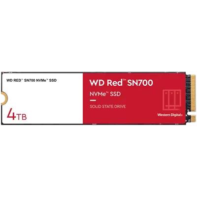 SSD NAS WD Red SN700 4TB M.2 2280-D5-M PCIe Gen3 x4 NVMe, Read/Write: 3400/3100 MBps, IOPS 550K/520K, TBW: 5100