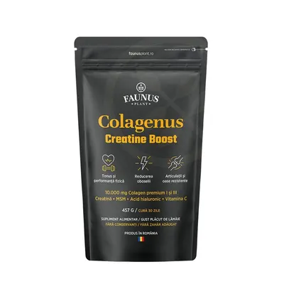 Faunus Colagenus Creatine Boost, pudră cu colagen și creatină, 457g