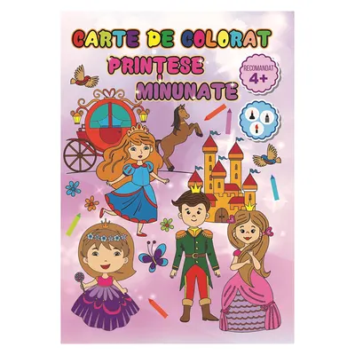 Carte de colorat Printese minunate, Daco