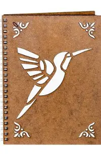 Agenda din lemn: Pasare colibri