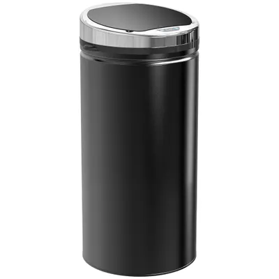 HOMCOM Coș de gunoi automat de 50L cu senzor infraroșu, din oțel și plastic, 30.5x30.5x81.5cm | Aosom Romania