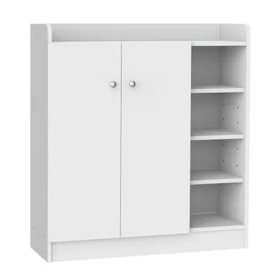 HOMCOM pantofar cu rafturi, 83x30x90cm, alb | Aosom Romania