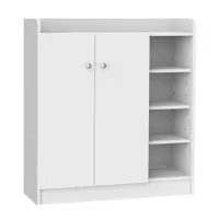 HOMCOM pantofar cu rafturi, 83x30x90cm, alb | Aosom Romania