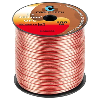 Cablu difuzor 2x4mm OFC cupru 5m Cabletech KAB0330-5