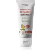 WoodenSpoon Baby & Family Sweet Mango loțiune cu protecție solară pentru toată familia SPF 50 100 ml