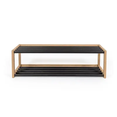 Suport de pantofi din metal negru/natural - Woodman