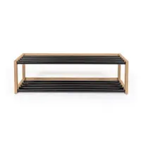 Suport de pantofi din metal negru/natural - Woodman