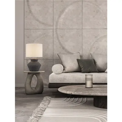 Veioza PLUMAGE Anthracit Ceramic & Fabric Shade LED E27 · 1x12 Wat 100-240 Volt · IP20