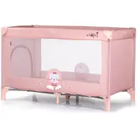 Patut pentru copii Chipolino Capri Cat Pink pliabil, saltea pentru nivelul inferior, intrarea laterala, buzunare laterale, geanta transport, standardul EN716-1 , greutate suportata 15 kg