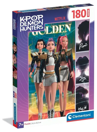 Puzzle pentru copii Clementoni de 180 piese - K-Pop Demon Hunters: Golden