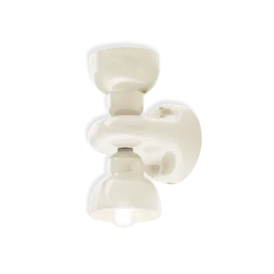Applique 2 Luci / Wall Lamp Deco Berimbau Finish Crm - Crema C2601