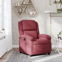 Gossi fotoliu rabatabil, rosu vin, material textil