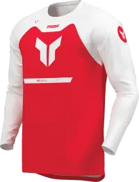 Tricou atv cross Thor Ridemode Menace, culoare rosu alb, marime XL