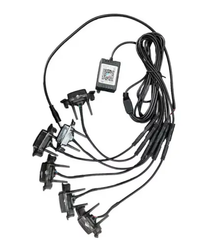 Kit lumini auto cu LED RGB 12V 6 capete grila masca control prin aplicatie telefon diverse jocuri de lumini sau lumina continua