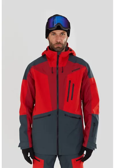 Jacheta impermeabila pentru ski Rigel 3L - Rosu/Gri antracit