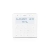 Tastatura tactila Satel Integra INT-KSG2R-W, 2 zone, Macro, Mifare, alba
