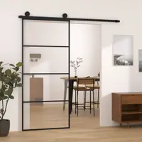 Gossi usa glisanta cu set feronerie, 90x205 cm, sticla esg/aluminiu