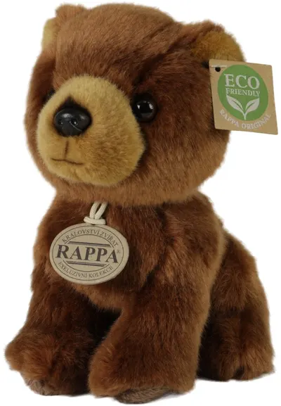 Jucărie de pluș Rappa Eco Friends - Ursul brun, în picioare, 18 cm