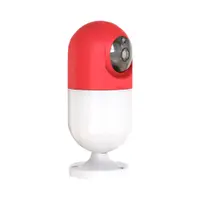 Video Baby Monitor Little Wall Light Q100, Rosu, Rotire 360°, Monitorizare in aplicatie, Comunicare bidirectionala, Lampa de veghe, Vedere nocturna