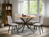 Set Masa Rotunda Spira + 4 Scaune Karma Gri Deschis