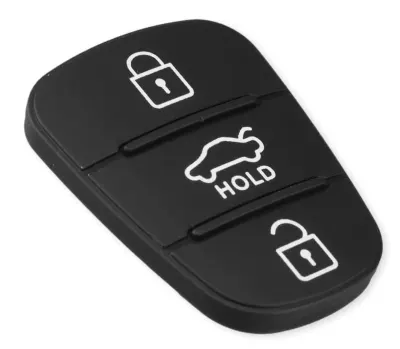 Membrana Cauciuc Cheie Auto cu 3 Butoane – Compatibila Hyundai i10, i20, i30, ix35, Kia Ceed, Rio, Sportage, Venga – inlocuire pad telecomanda