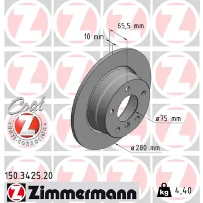 Disc frana ZIMMERMANN 150.3425.20