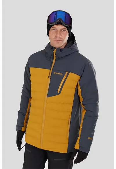 Geaca cu aspect contrastant pentru ski Fairfield - Portocaliu inchis/Gri antracit