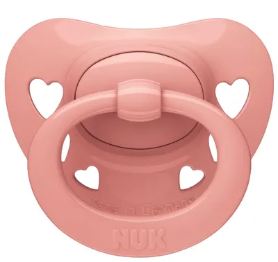 Suzetă din silicon NUK - Roz, cu cutie