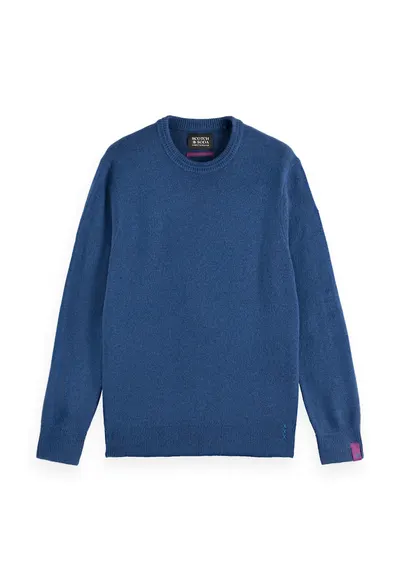 Pulover regular fit tricotat fin - Albastru inchis