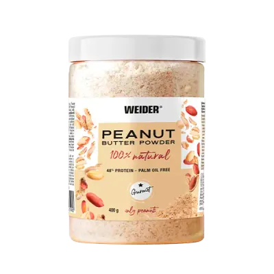 Pudră de unt de arahide, WEIDER, 400 g, fără ulei de palmier