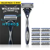 Wilkinson Sword Hydro5 aparat de ras + lame de rezervă 9 buc