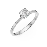 Inel de logodna din aur alb cu diamant solitaire de 0.5ct