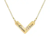 Victory - Colier personalizat cu nume din argint 925 placat cu aur galben 24K