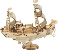 Puzzle 3D din lemn Robo Time din 91 de piese - Nava diplomatică japoneză