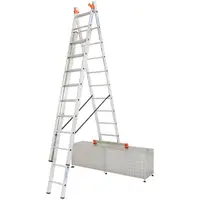 Scara multifunctionala cu functie de egalizare din aluminiu Monto Tribilo, 3x10 trepte