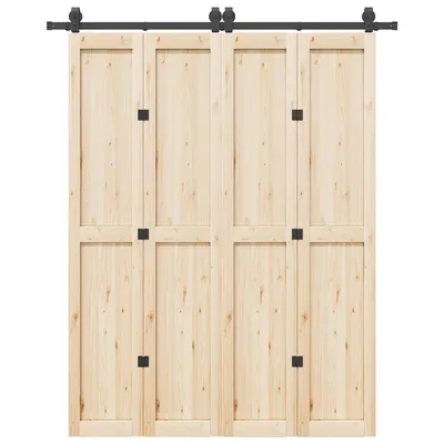 Gossi set feronerie pentru usa glisanta, negru, 183 cm, otel