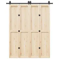 Gossi set feronerie pentru usa glisanta, negru, 183 cm, otel