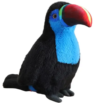 Jucărie de pluș Lean Toys - Tucan, 20 cm, albastru