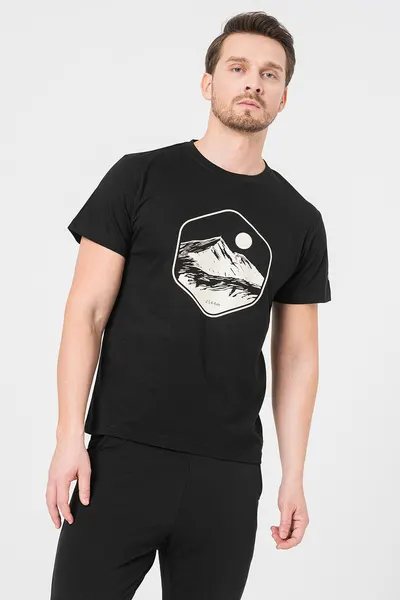 Tricou Casual Moldoveanu Barbati Black-M