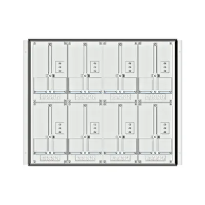 Meter box insert 2-rows, 8 meter boards / 16 Modul heights