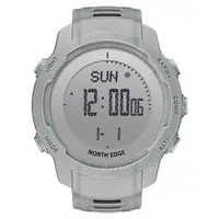 Ceas sport digital NORTH EDGE Vertico, fibră de carbon, altimetru, barometru, busolă, termometru, pedometru, rezistent la apă 50M, bărbați, gri