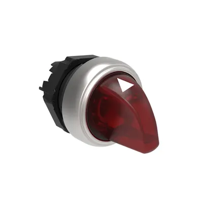 Selector luminos Ø22MM PLATINUM SERIES, 3 Pozitii, 1 - 0 - 2. RED