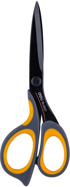 Foarfece Deli Ergo - E6027, 17,5 cm, negru